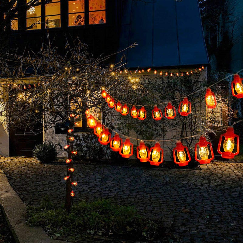 AceList 30 LED Red Lantern String Lights for Bedroom Patio Garden Holiday Home Indoor Decorations, Mini Kerosene Lights String (Warm White Light) - Image 3